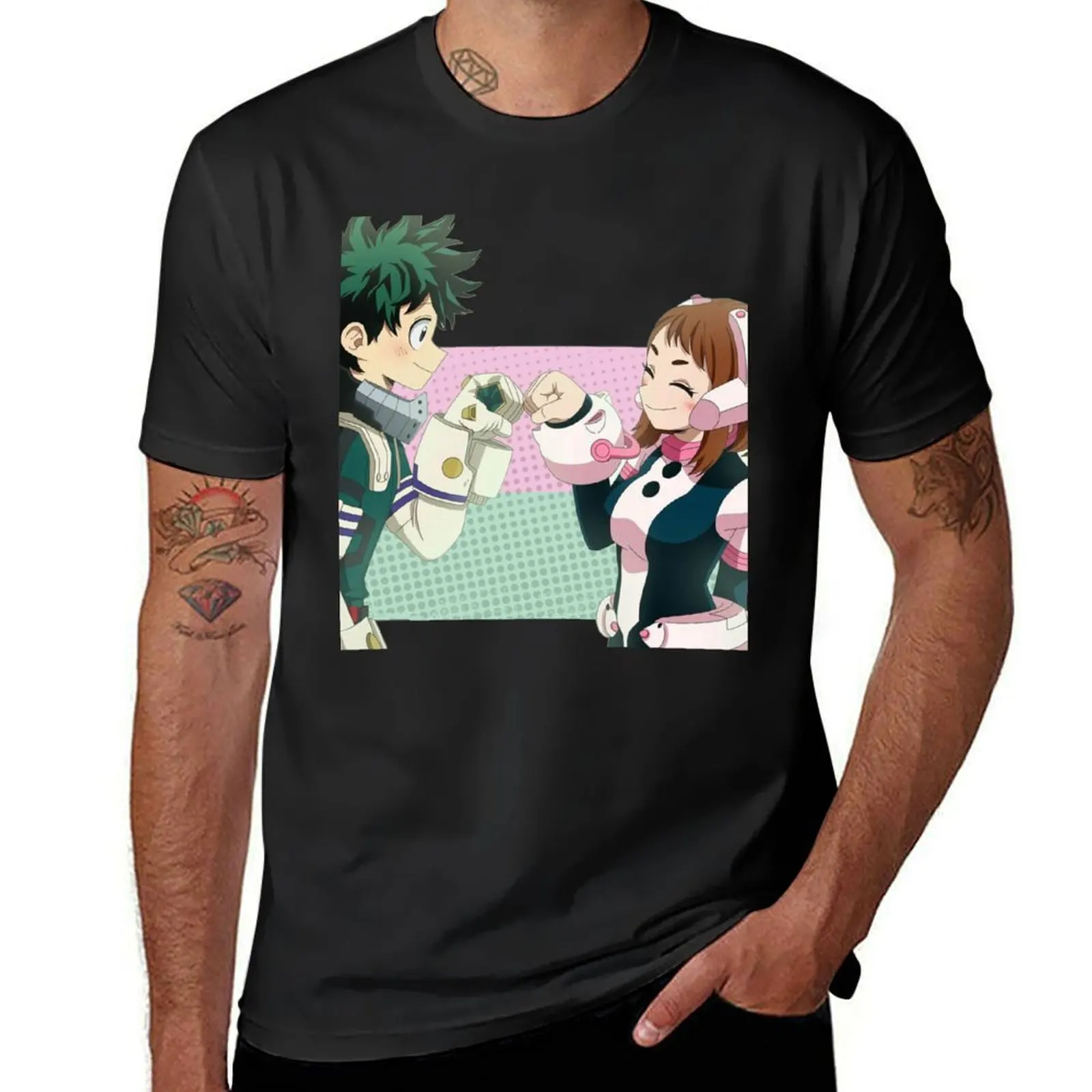 Deku & Ochako T-Shirt blacks for a boy customs design your own heavy weight t shirts for men