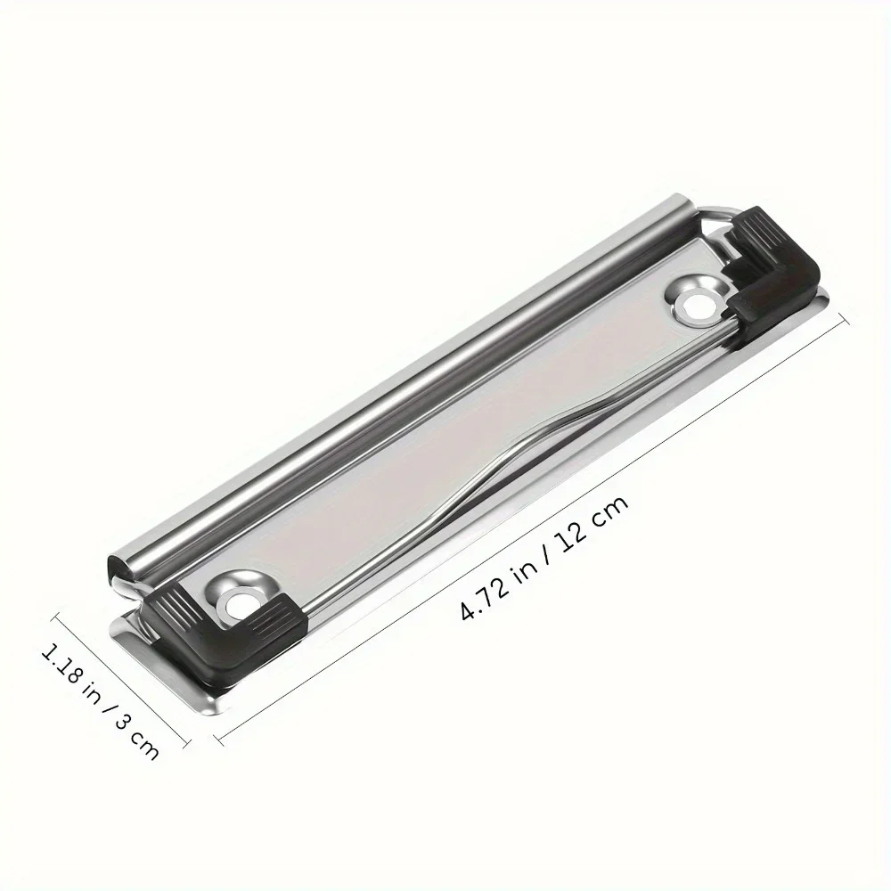 10Pcs File Folder Document Board Clips Clamps White Metal Scissors Clipboard Holder Mountable Office Mini Binder