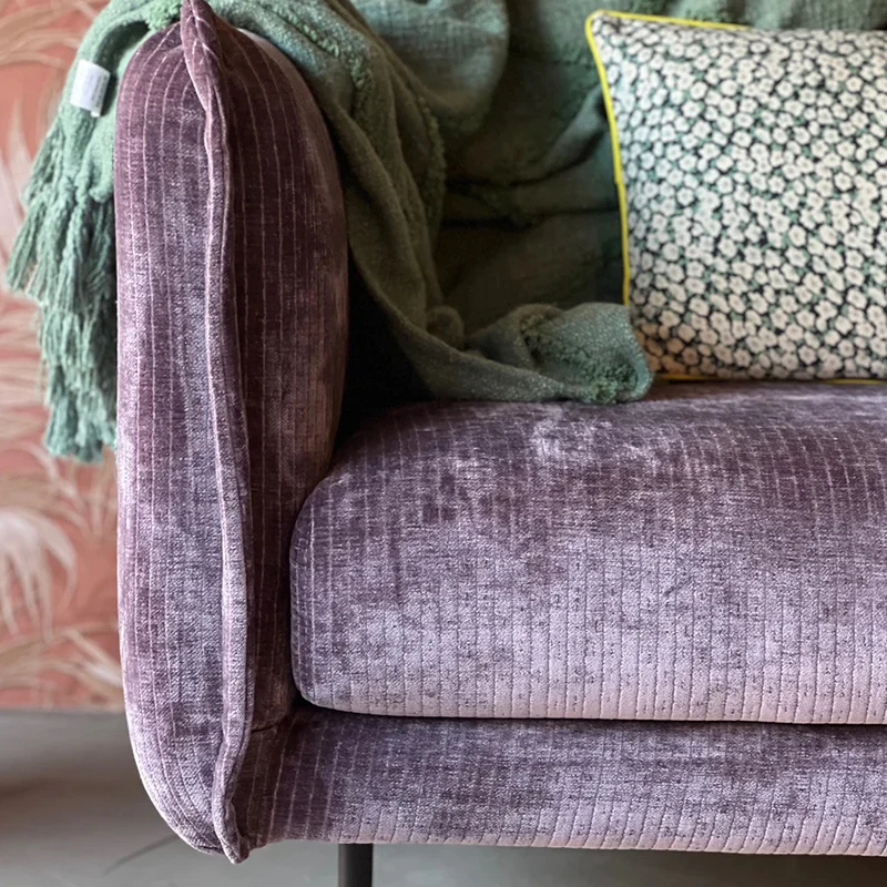 Sofá perezoso de tela retro.