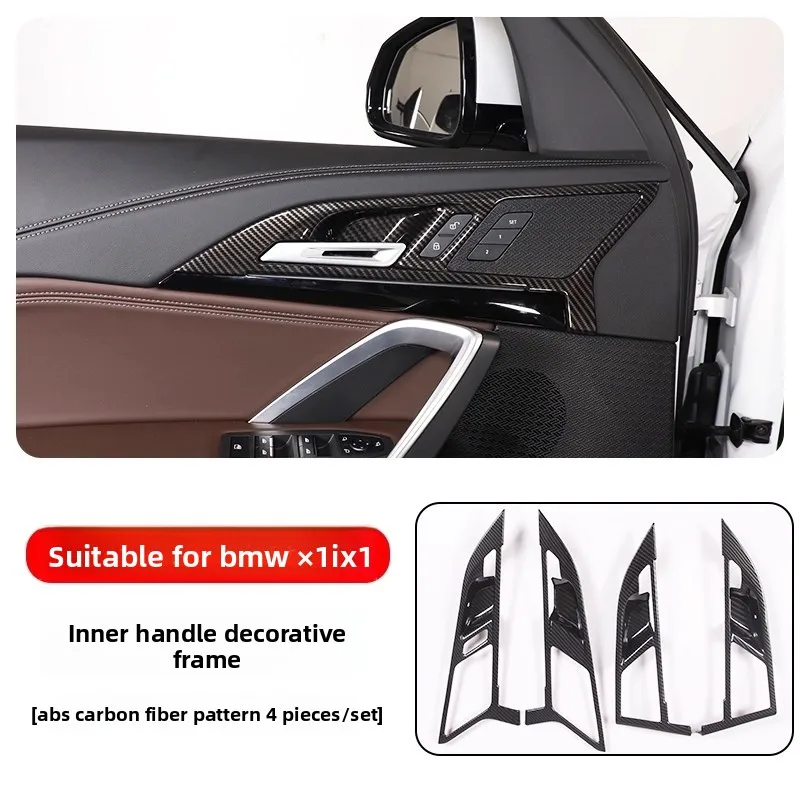 

For BMW X1 2023 2024 Car Inner Door Handle Cover Frame Trim Accessories - ABS Carbon Fiber