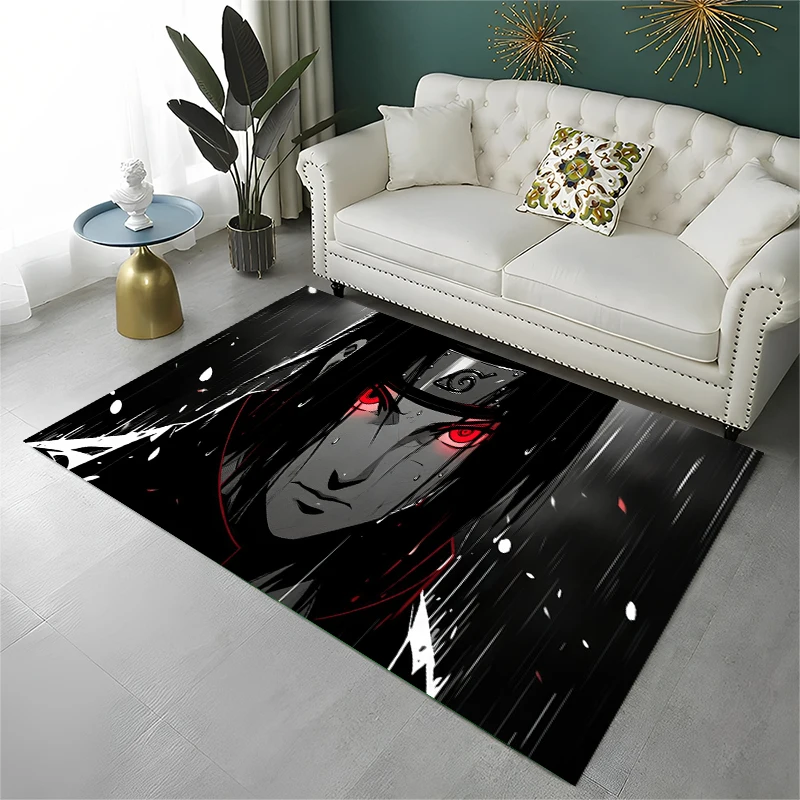 Classic Anime N-Naruto Cartoon I-Itachi Non-Slip Area Rug for Living Room Bedroom Playroom,Carpet Floor Mat Home Decor Holiday