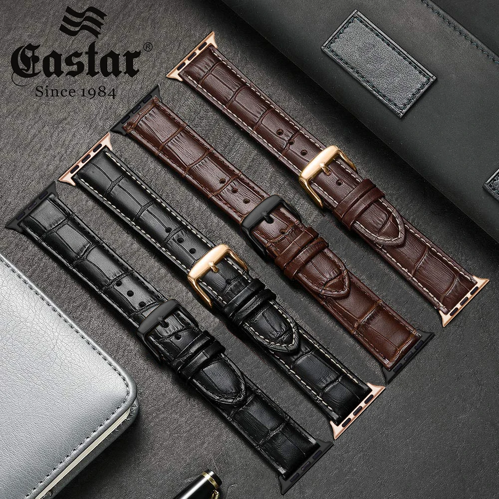 Genuine leather strap for apple watch band loop 44/45mm watchband for iwatch Ultra49mm 45mm 41mm 8/7/6/5/4 bracelet accessories