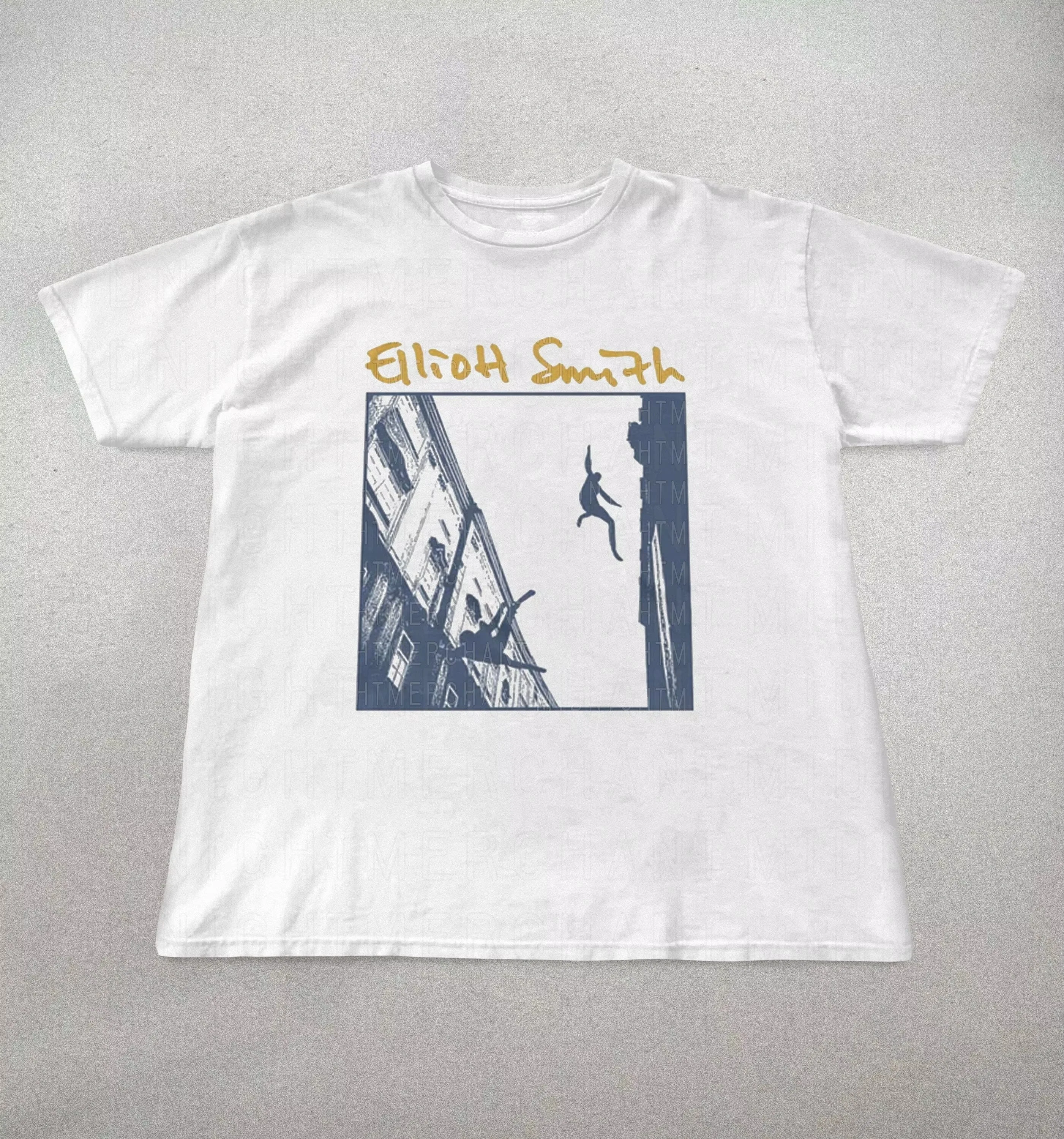 Vintage Elliott Smith Self-Titled Album Cover  Graphic T-Shirt Cotton Men Women Streetwear Tee