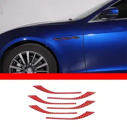 For 2014-2022 Maserati Ghibli Soft Carbon Fiber Car Side Air Vent Fender Panel Cover Sticker Car Exterior Protection Accessories