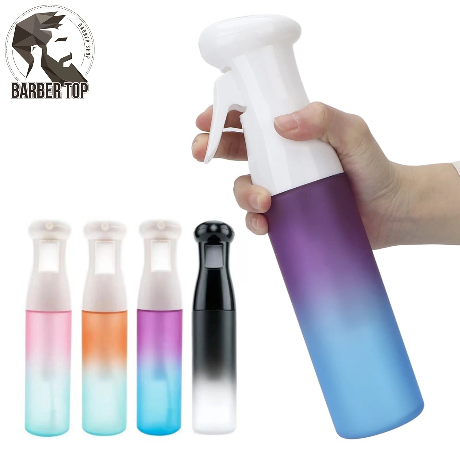 300ml Spray Mist Bottle Reusable Barber Spray Bottle Hairstyling Continuous Skin Care Sprayer Empty Ultra Fine Plastic Bottle