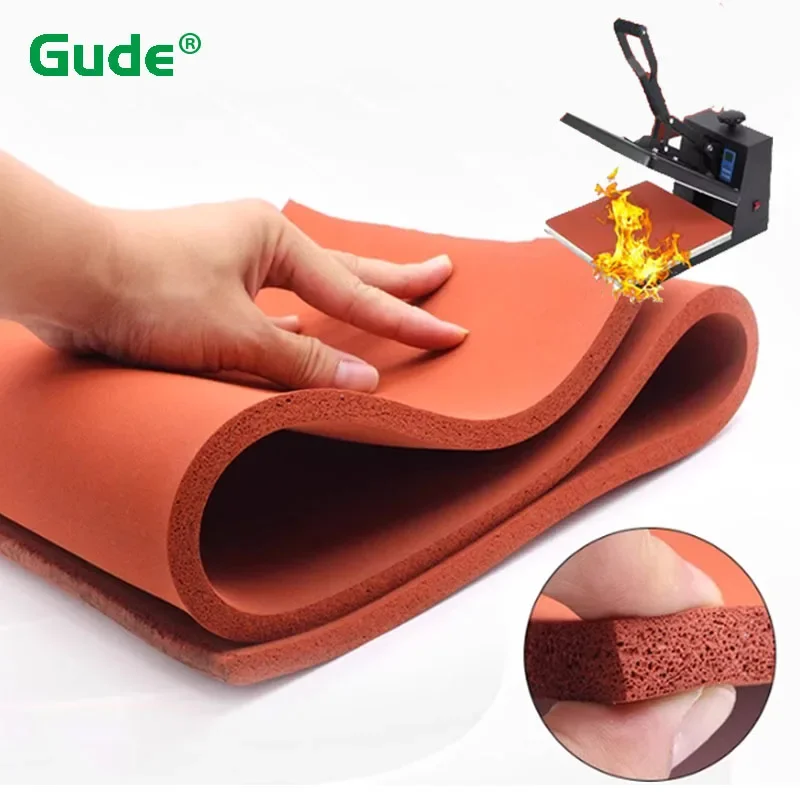 1Pc Pressing Mat Laminating machine Silicone Pad Soft Sponge Foam Board high temperature resistant Pad Red