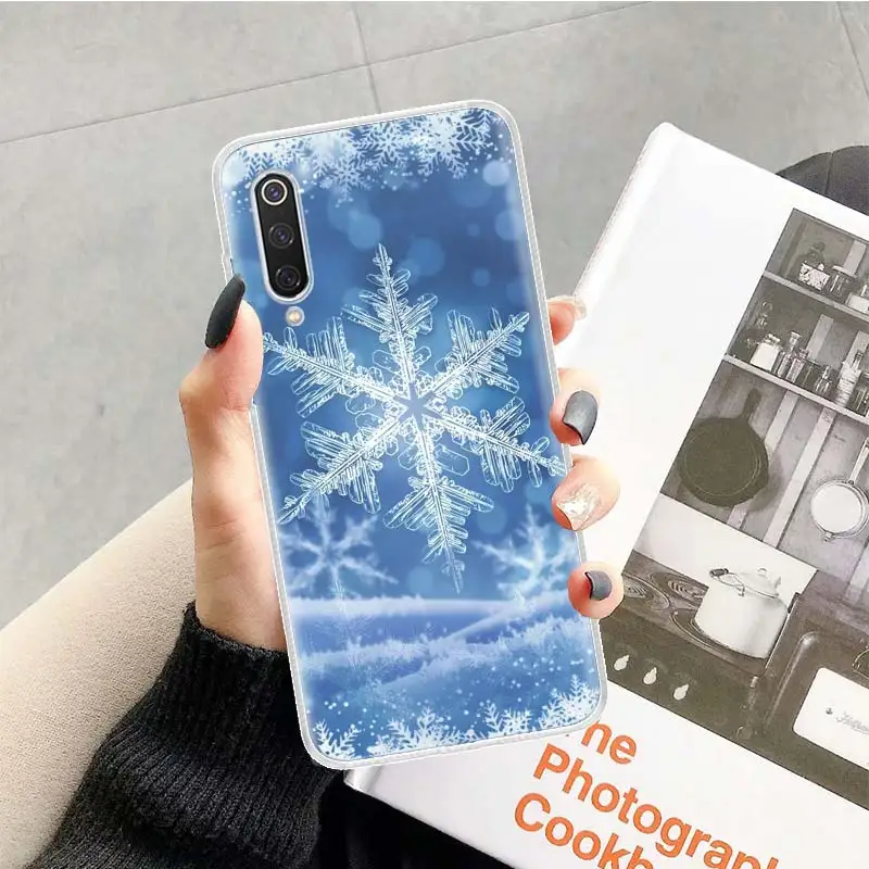 snowflake Winter white snow Christmas Phone Case For Xiaomi Redmi Note 13 12S 12 11S 10 9 8 10S 11 11T 11E Pro Plus + 9S 8T 7 5G