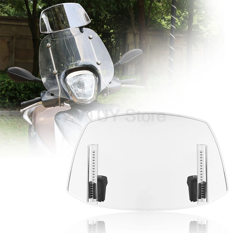 

Adjustable Motorcycle Windshield Cover PC Material Foldable Design Universal Motorcycle Windscreen Easy Installation Accessories