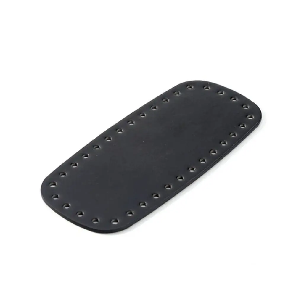 Portable PU Leather Crochet Bag Bottom With Holes Making Bags Purse Long Bag Bottom Oval Handmade Bottom Woman