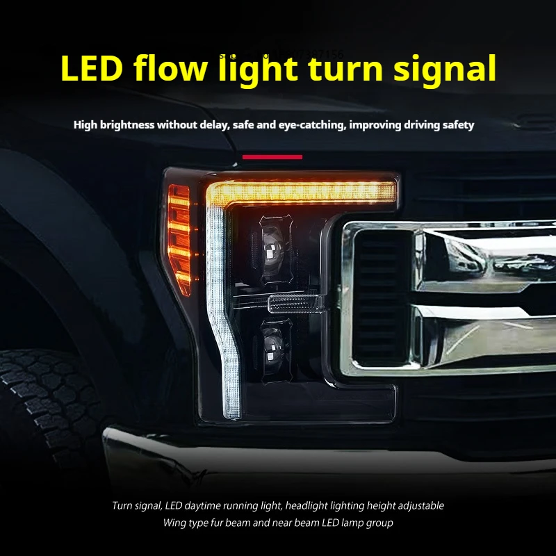 

Автомобильные фары FT для Ford F-250, 2017-2019, светодиодные проекционные фары F250, дневные ходовые огни, автомобильные аксессуары