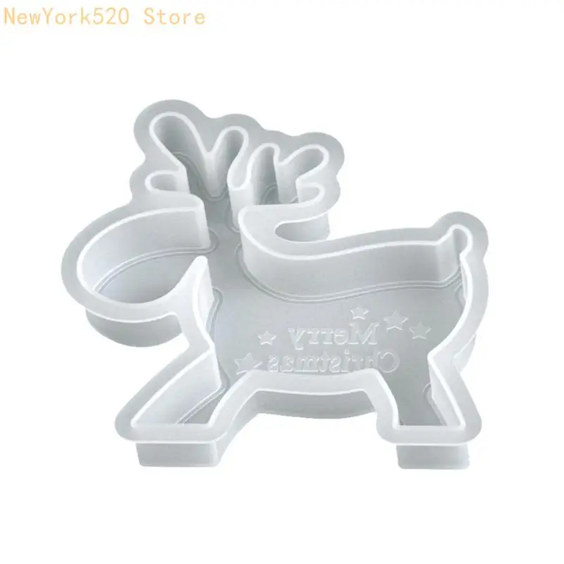 Premium Christmas Silicone Molds For Candle 6 Unique Reindeer Rocking Horse Star Angel Boy N84C