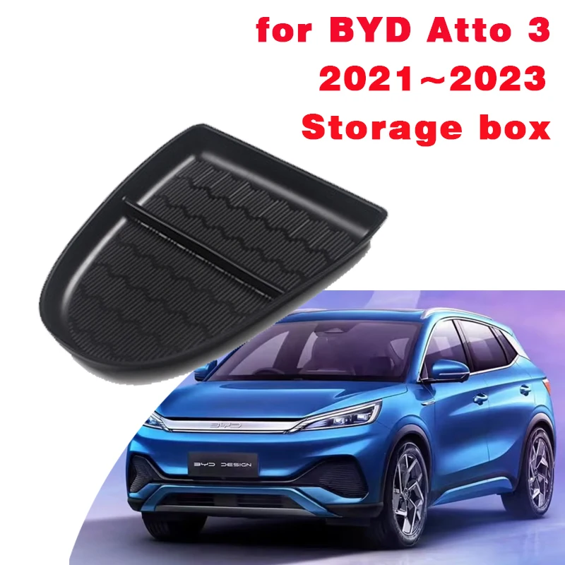 

Car Storage Box for BYD Atto 3 Yuan Plus 2021 2022 2023 2024 Center Console Secondary Organizer Tray Armrest Auto Accessories