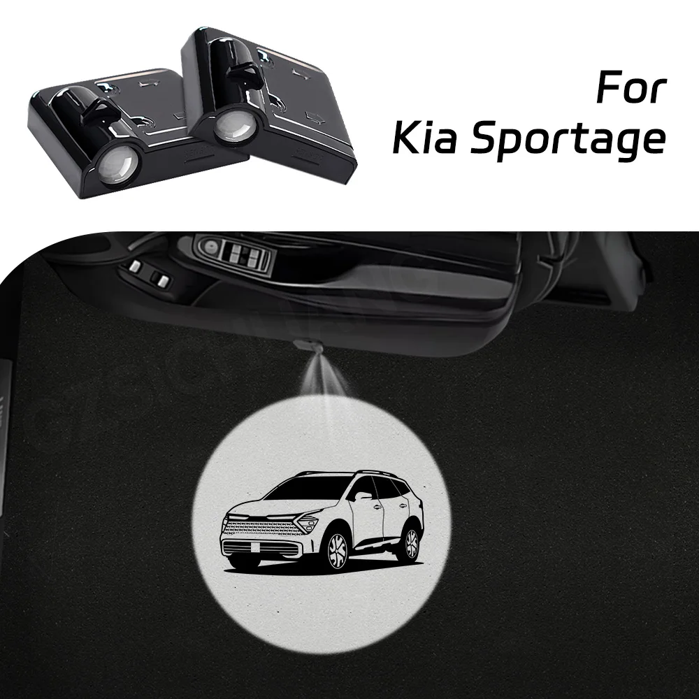 

2/4 PCS Car Door Lights LED Ghost Shadow Light Projector Lamps For KIA Sportage 3 4 QL 2010-2012 2013 2014 2015 2016 Accessories