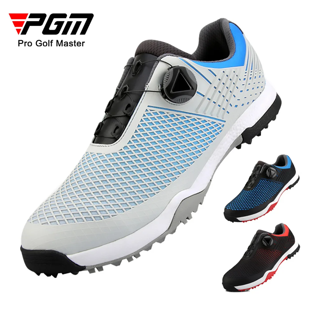 

PGM Golf Shoes Men's Waterproof Breathable Golf Shoes Male Rotating Shoelaces Sports Spiked Sneakers Non-slip Trainers XZ112