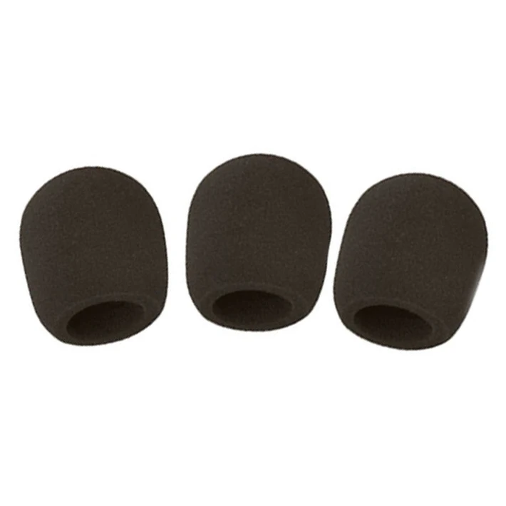 Microphone Ball Sponge Foam Cover (Set of 5, Black)