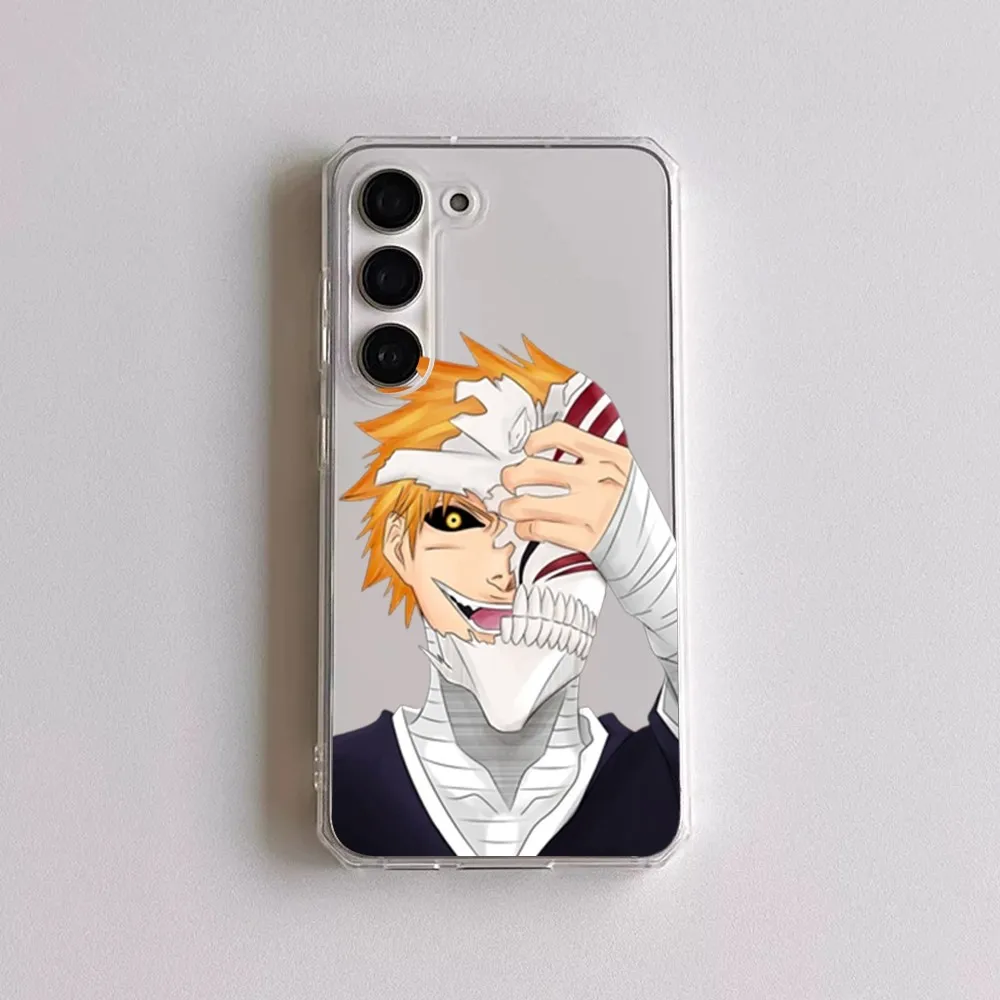 B-bleach K-kurosaki I-Ichigo Phone Case For Samsung Galaxy A52 A12 A51 S21 Edge S22ULTRA S23 LITE Plus Ultra Transparent Cover