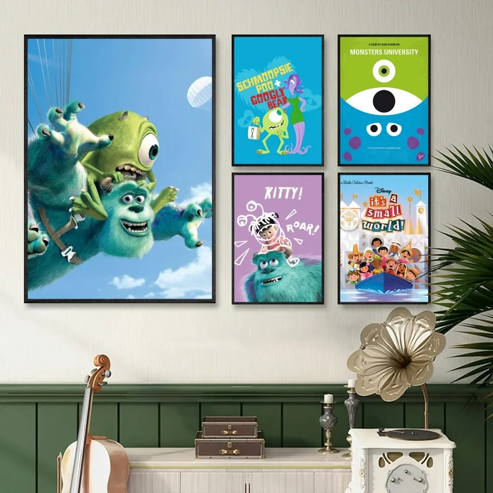 1PC Disney Monsters University Poster Stickers Art Wall Murals Decor Game Room Decor Gifts Kawaii HD Painting Cat Cars