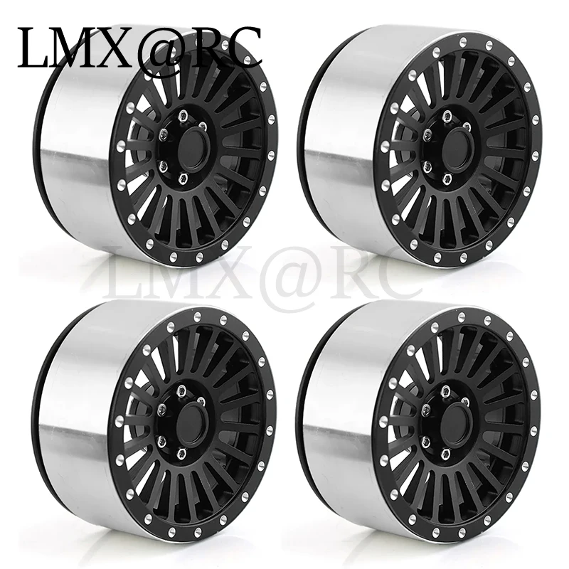 4pcs 2.6" Metal Beadlock Wheel Rim Wheel Hub for 1/8 1/10 RC Crawler Car Axial SCX10 Wraith RR10 Capra TRAXXAS TRX4 YK4082