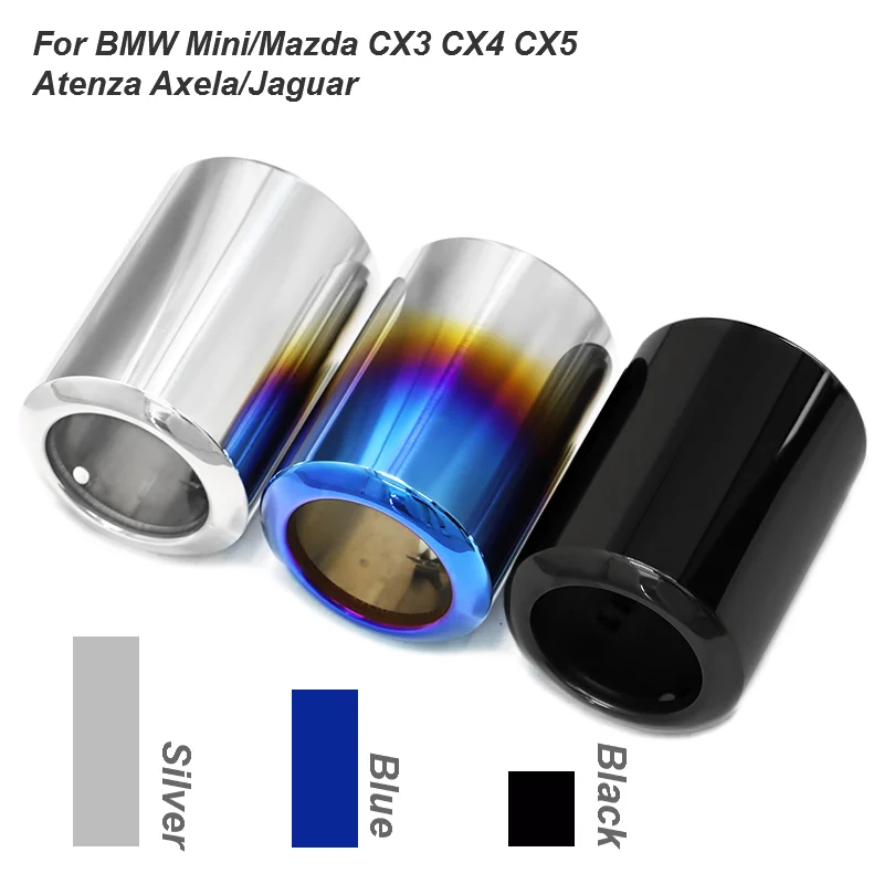 

2 шт./лот, выхлопная насадка из нержавеющей стали для Mazda 6 2009-2014 ATENZA 2013 2017 для Mazda CX-5 2013-2017, насадка выхлопной трубы