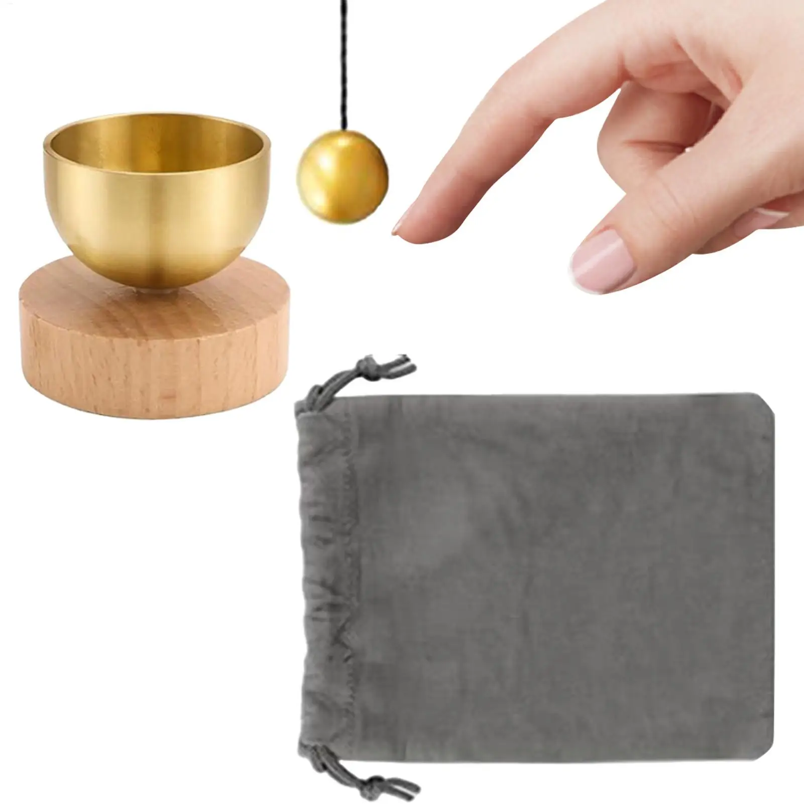 Handmade Brass Singing Bowl for Women Yoga Meditation Chanting Stress Relief Buddha Mindfulness Instrument Sanskrit Design