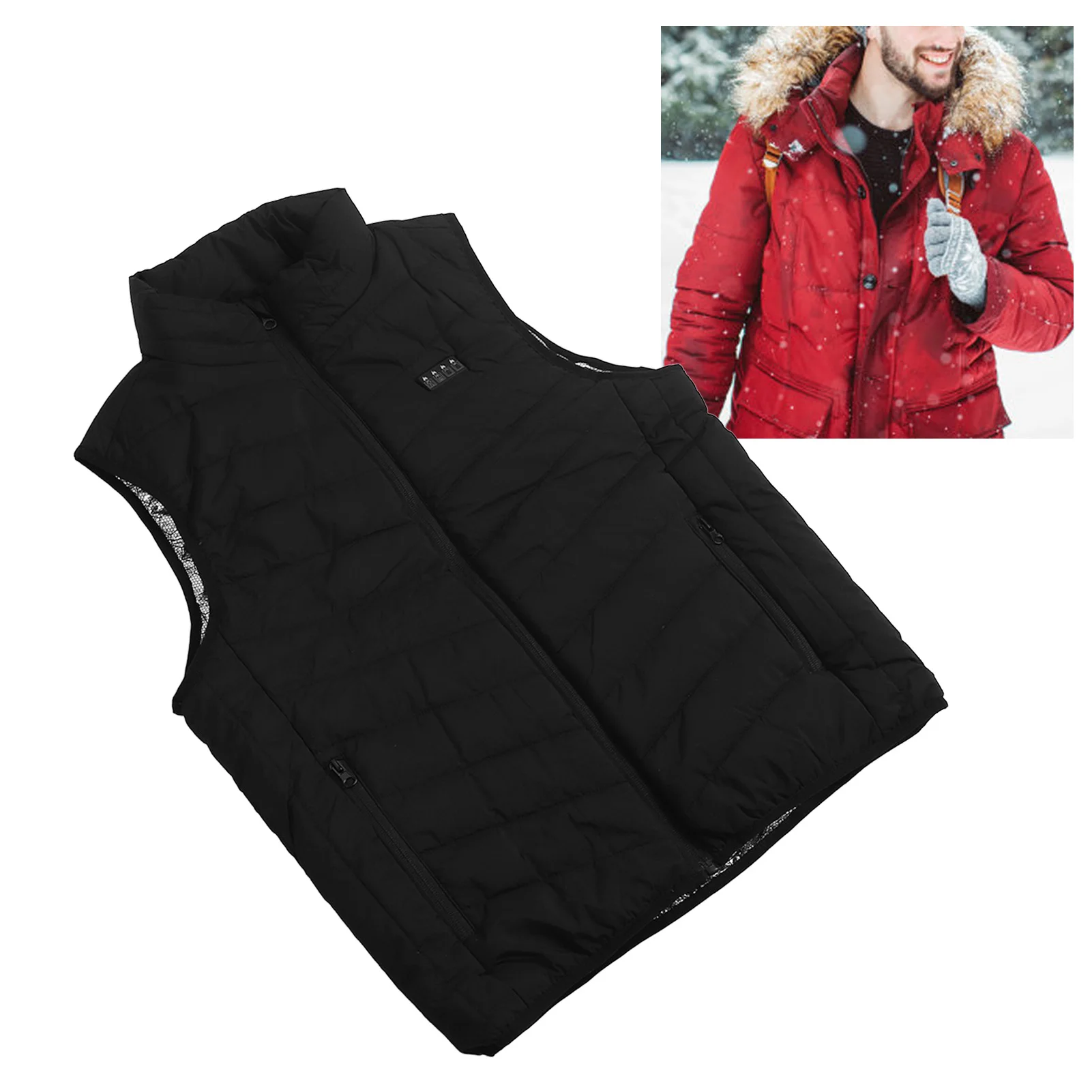 

3 Heated Vest 17 Heating Zones Electric Heated Jackets USB Heating Jacket Men Women Sportswear Heated Coat Graphene Heat Coat