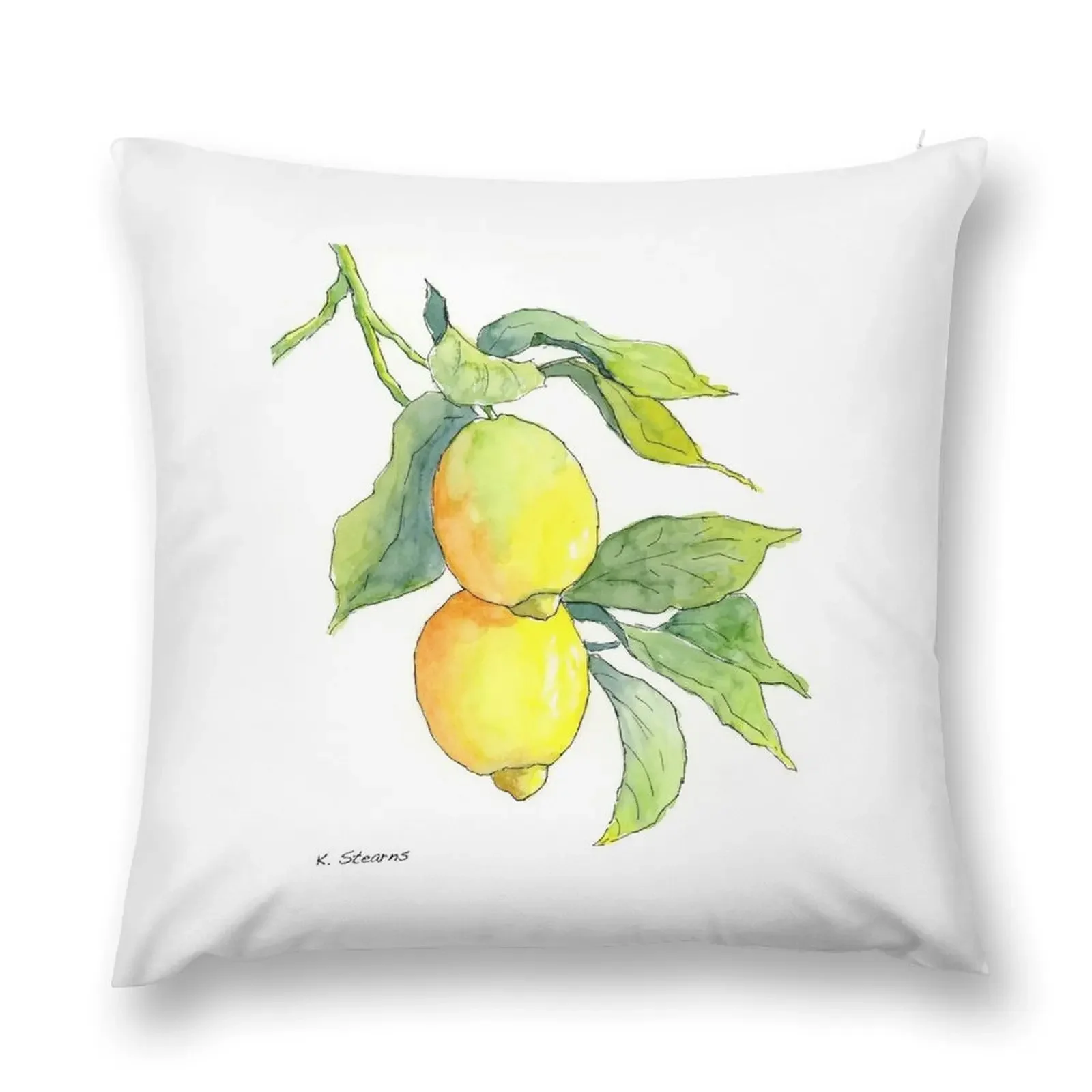 

Lemon Dangle Watercolor Painting Throw Pillow Cushion Cover Set Cushions For Children Cushion Covers For Living Room pillow