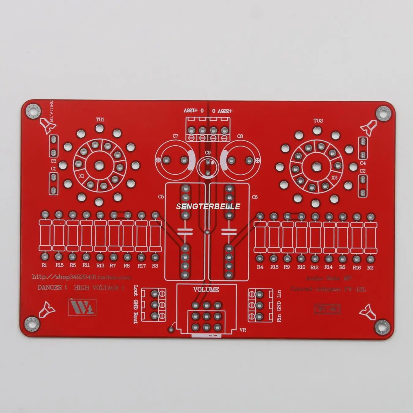 HiFi  12AU7 Tube Stereo Preamplifier Bare Board PCB Base On Conrad Johnson PV12PH Circuit