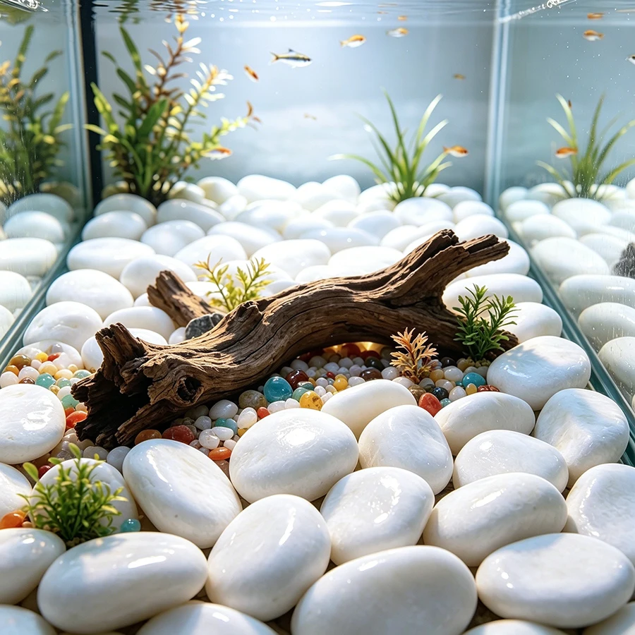 Aquarium Plant Gravel - Grava Pulida Blanca para Acuarios de