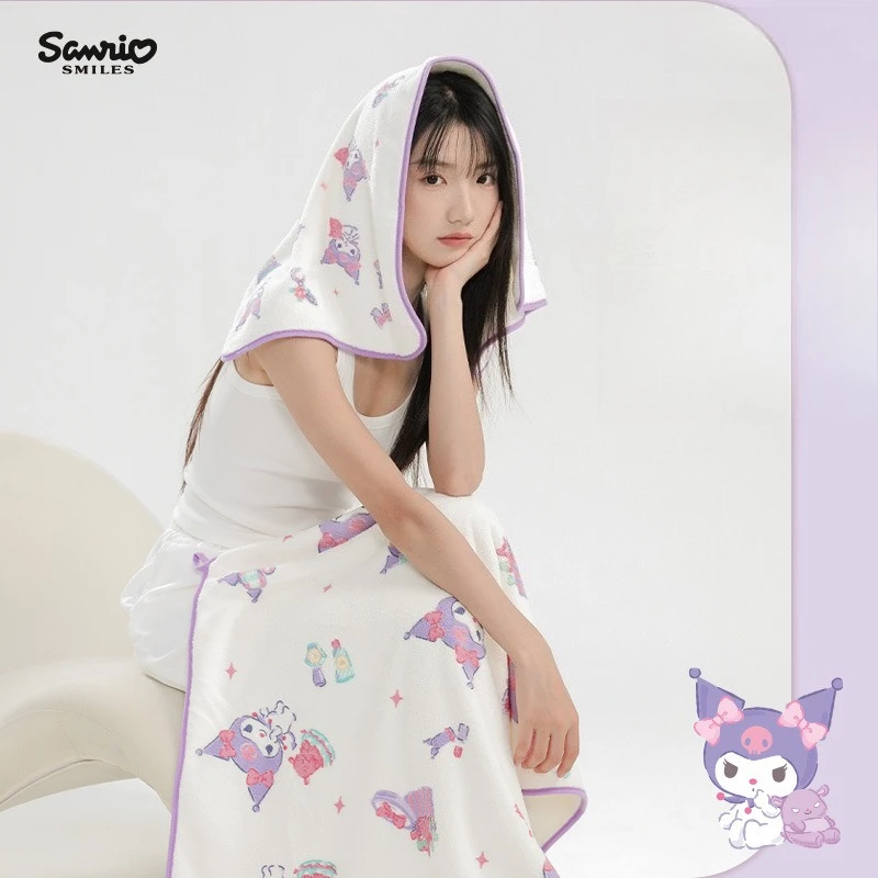 MINISO名創優品 サンリオタオル プリント コーラルフリース 純綿以上 吸水速乾 漫画 毛なしクレンジング フェイスワイプ