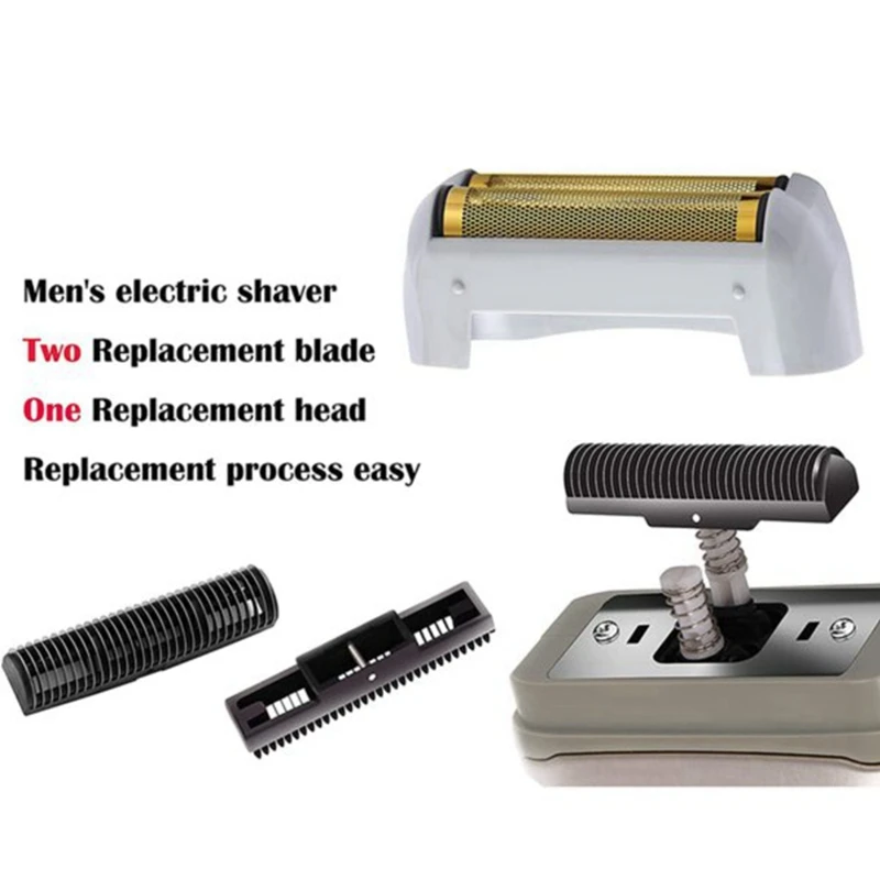 5X Shaver Replacement Cutter Net+Cutter Head For Andis 17150 17200 Washable 3D Intelligent Floating Shaving Blade Gold