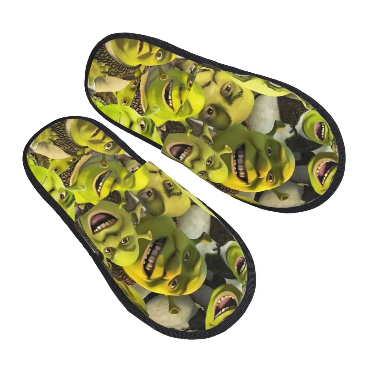 Winter Slippers S-Shreks Merch Household Fur Slippers Slides Living Room Cozy Non-slip Slides