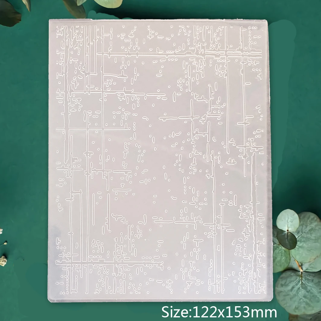 Irregular Lines and Dots Embossing Folder Transparent Plastic Plates Design For DIY Paper Card Decoration Scrapbooking 12X15CM