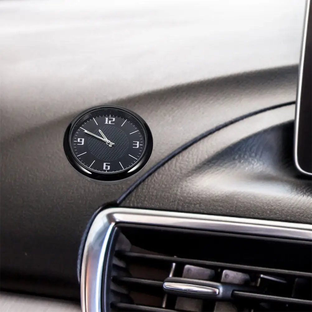 2Pcs Car Digital Clock Stick on Dashboard Electronic Quartz Waterproof Mini Clock Auto Accessories Car Interior