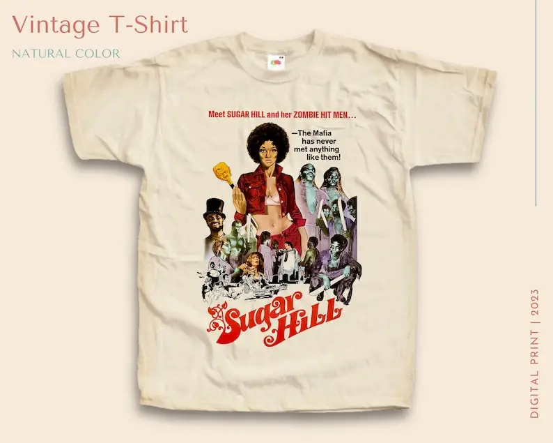 

Vintage TShirt Sugar Hill NATURAL color Men Woman Unisex T-Shirt Digital Print Sizes