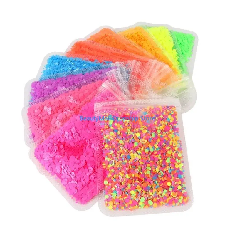 40jd paillettes d'ongles brillantes Art paillettes Paillette Round Art Autocollants Manucure Make Up