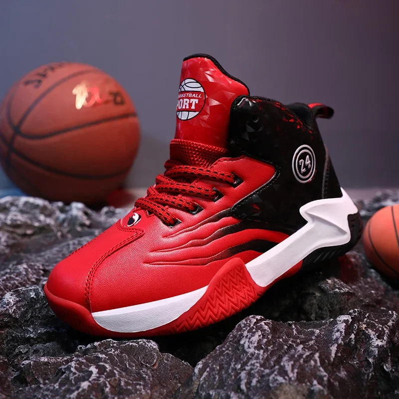 

Детская спортивная обувь, водонепроницаемые низкие кроссовки, детские баскетбольные кроссовки, нескользящая обувь на шнуровке для мальчиков, прочные кроссовки для бега