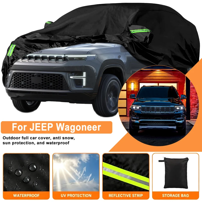 Waterproof Car Cover For JEEP Wagoneer WS Outdoor Full Car Cover Wind Sun UV Dust Rain Snow All Weather Protection