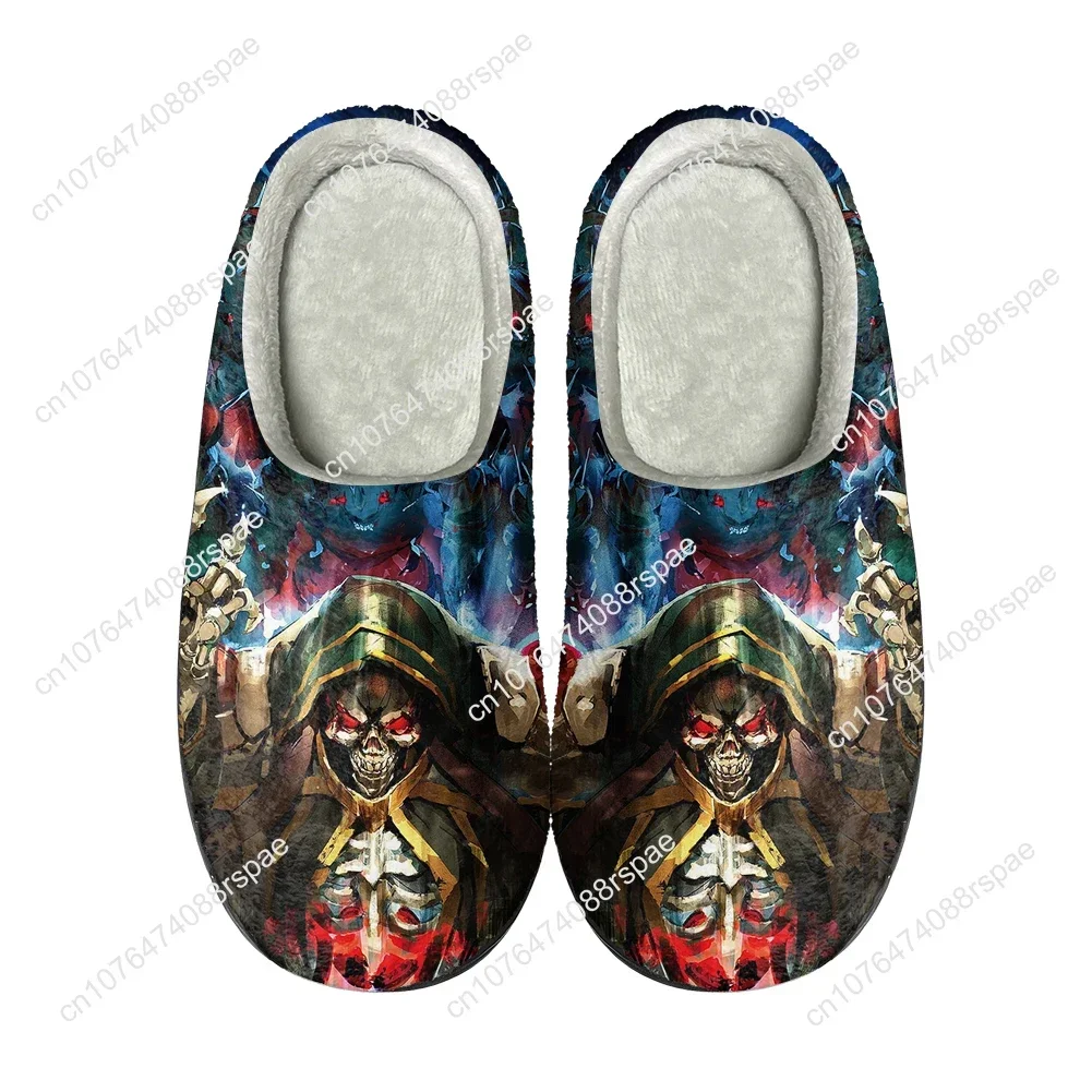 Overlord Hot Anime Home Cotton Custom Slippers High Quality Mens Womens Plush Fashion Casual Keep Warm Shoes Thermal Slipper