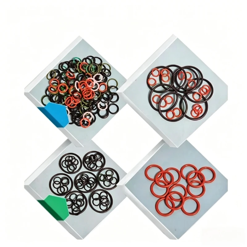 100pcs/bag Heat Resistant Silicone O Ring Gaskets Multiple Sizes Leak Proof Seal Washers for Hardware Household Repair Accessory