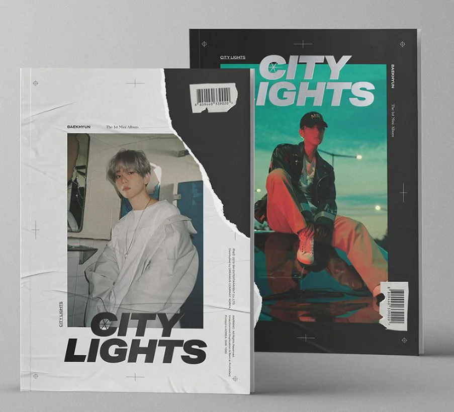 EXO Baekhyun SOLO City Lights Special Cherry Edition фото Card ограниченный выпуск Special Edition