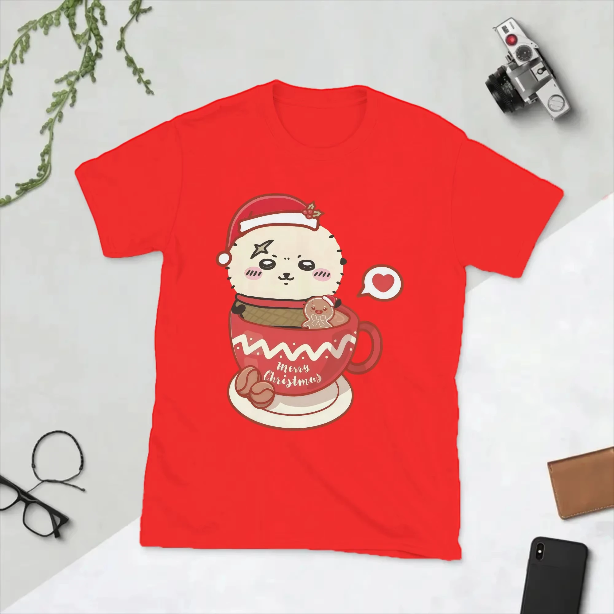 Chiikawa Cute Kawaii Anime Starry Tee Men's Women's Black Retro Cool Graphic Art Print Oversized Short Sleeve Streetwear Top