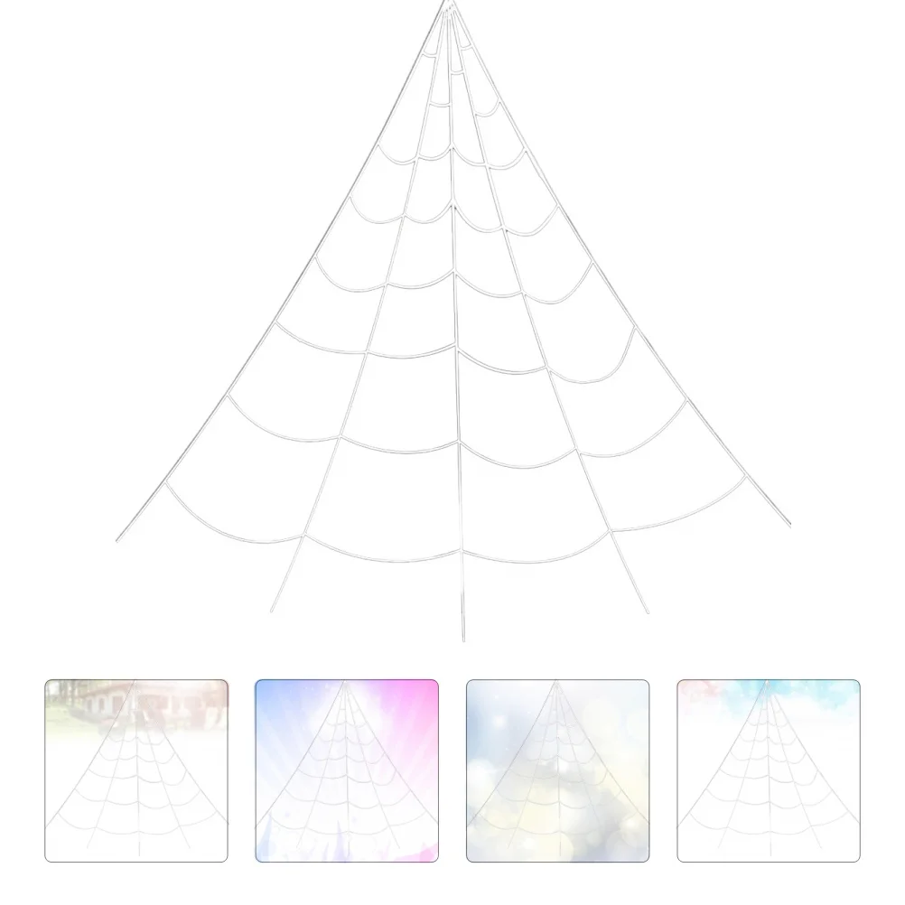Grand Triangle toile d'araignée décoration Durable Polyester blanc Halloween extérieur toile d'araignée accessoire fête effrayant toile d'araignée accessoire