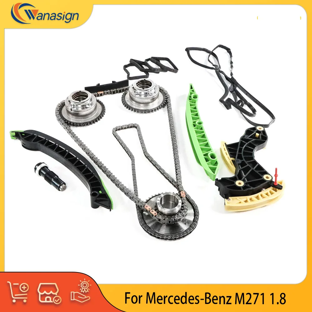 Engine Parts Timing Chain Camshaft VVT Gears Kit Fit 1.8 L L4 Gas M271 For Mercedes-Benz W204 W212 C204 R172 1.8L 0009931078