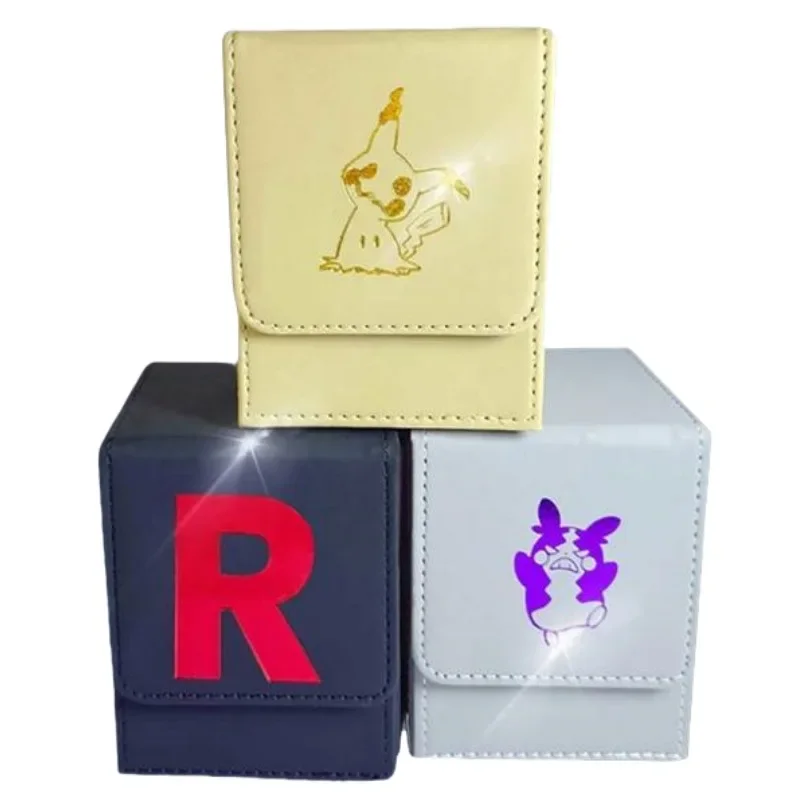 

Pokemon Mimikyu Morpeko Rocket Team Animation characters self made leather storage box Anime Classics Game Collection Cards Toy