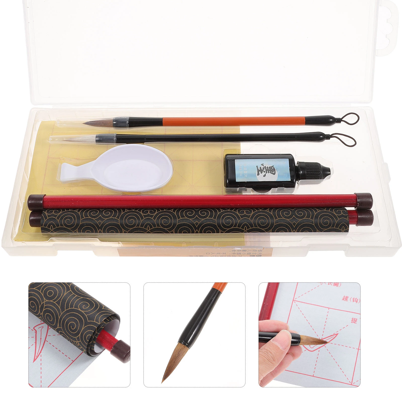 

Water Writing Cloth Set China and Beginner Calligraphy Copybooks Brush Pen Student