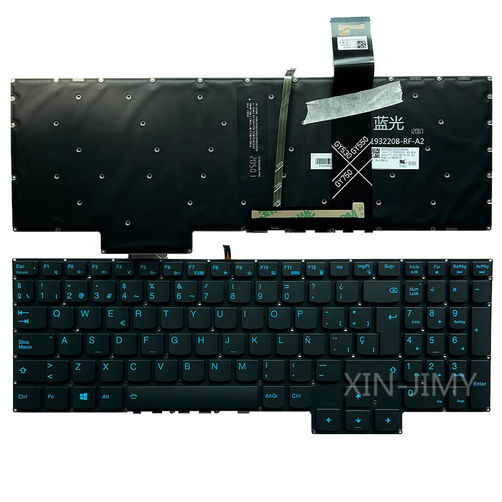 

Y7000 Spanish Backlit Keyboard For Lenovo IdeaPad Gaming 3-15IMH05 3 15ARH05 15ACH GY530 GY550 GY570 R7000 Y7000 2020 Blue