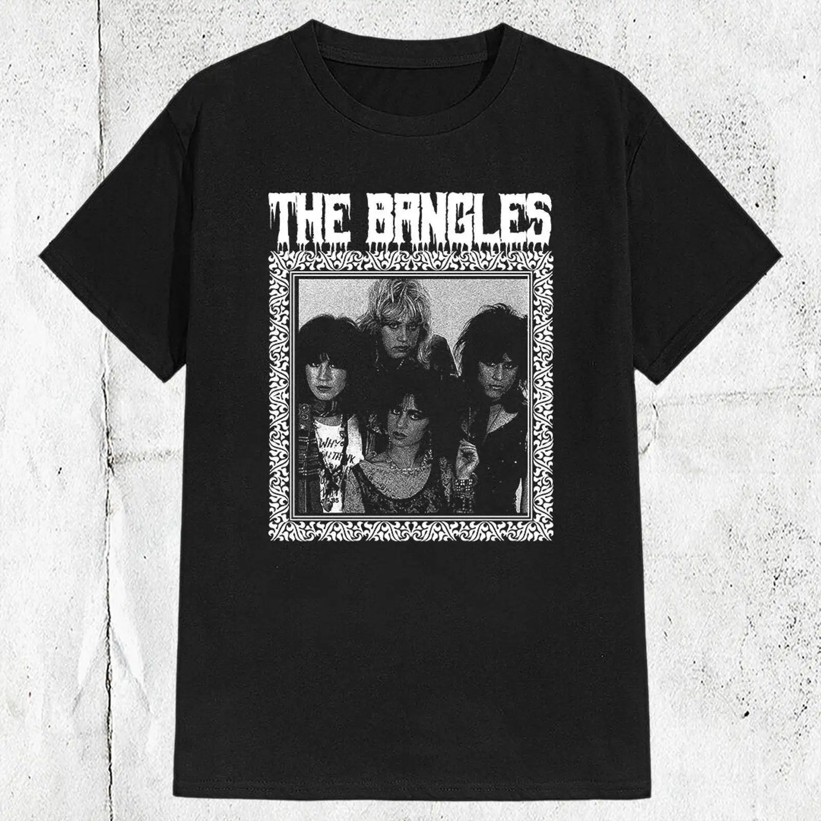 Vintage The Bangles Female Pop Band Metal Style T Shirt