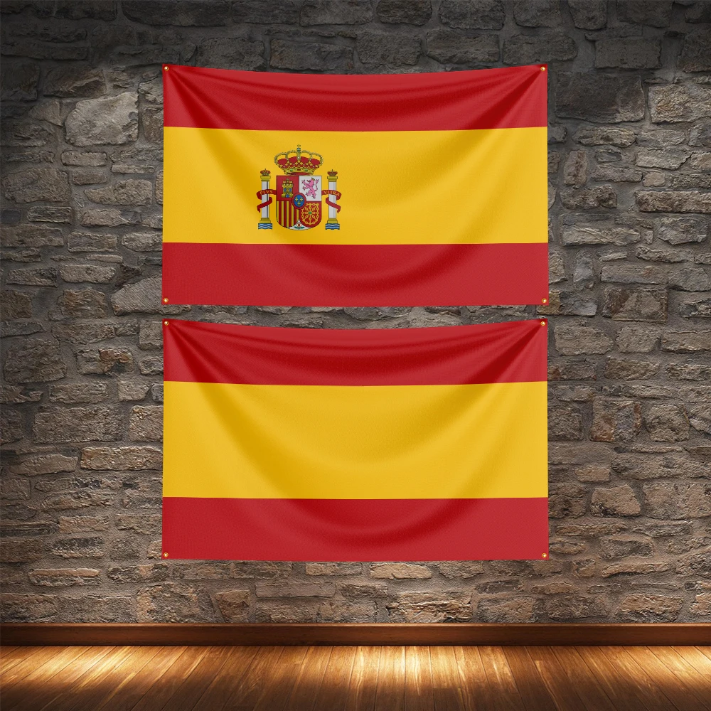 طباعة من جانب واحد لتزيين جدار العلم الإسباني #1