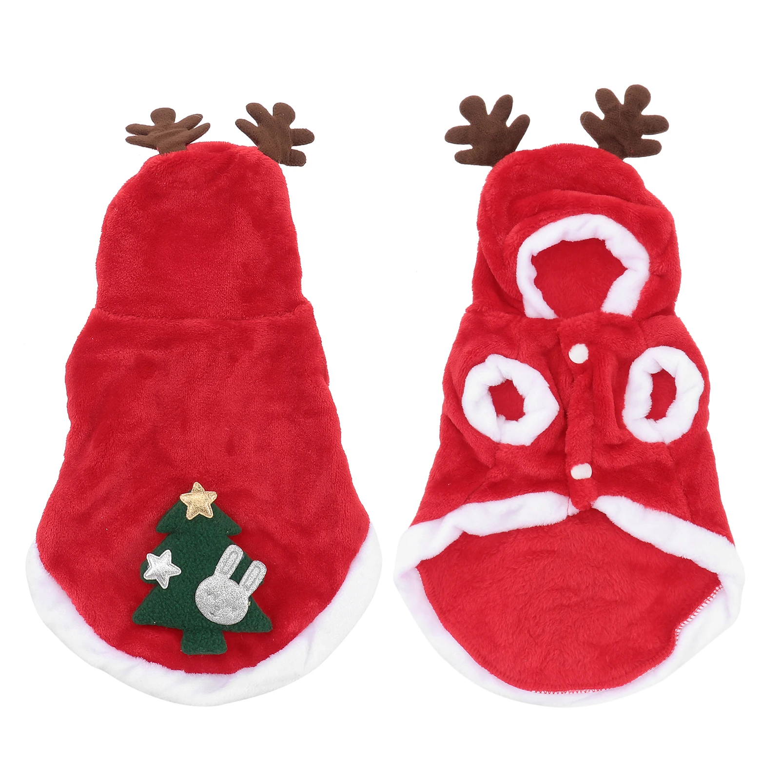 

Jacket with Hat Pet Warm Clothing Costumes Dog Christmas Dress up Dogs Showerproof Cape