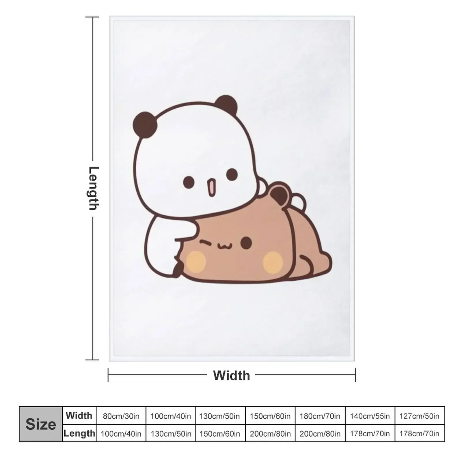 Bear and Panda Bubu Dudu Balloon Throw Blanket Bed covers funny gift Plush for babies Blankets